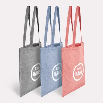 Beispielfoto: Taschen aus recycelter Baumwolle