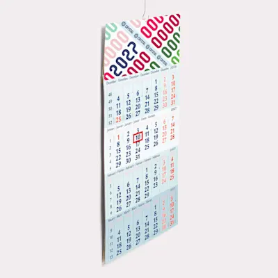 Beispielfoto: Wandkalender geheftet